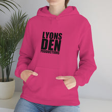 Load image into Gallery viewer, Lyons Den Productions Black Logo Unisex Heavy Blend™ Hooded Sweatshirt