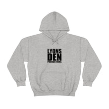 Load image into Gallery viewer, Lyons Den Productions Black Logo Unisex Heavy Blend™ Hooded Sweatshirt