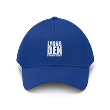 Load image into Gallery viewer, Lyons Den Productions White Logo Unisex Twill Hat