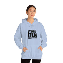 Load image into Gallery viewer, Lyons Den Productions Black Logo Unisex Heavy Blend™ Hooded Sweatshirt