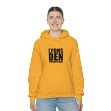 Load image into Gallery viewer, Lyons Den Productions Black Logo Unisex Heavy Blend™ Hooded Sweatshirt