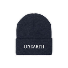 Load image into Gallery viewer, Unearth White Logo Knit Beanie