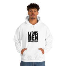 Load image into Gallery viewer, Lyons Den Productions Black Logo Unisex Heavy Blend™ Hooded Sweatshirt