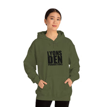 Load image into Gallery viewer, Lyons Den Productions Black Logo Unisex Heavy Blend™ Hooded Sweatshirt