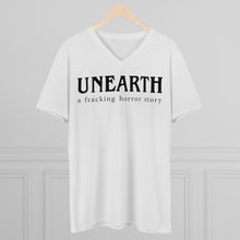 Load image into Gallery viewer, Unearth Black Logo Men's Lightweight V-Neck Semi-Fitted Tee