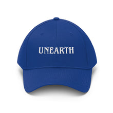 Load image into Gallery viewer, Unearth White Logo Unisex Twill Hat