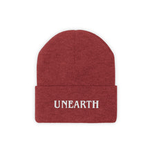 Load image into Gallery viewer, Unearth White Logo Knit Beanie