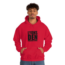 Load image into Gallery viewer, Lyons Den Productions Black Logo Unisex Heavy Blend™ Hooded Sweatshirt