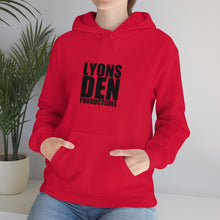 Load image into Gallery viewer, Lyons Den Productions Black Logo Unisex Heavy Blend™ Hooded Sweatshirt