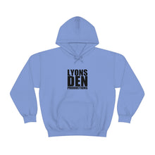 Load image into Gallery viewer, Lyons Den Productions Black Logo Unisex Heavy Blend™ Hooded Sweatshirt