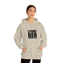 Load image into Gallery viewer, Lyons Den Productions Black Logo Unisex Heavy Blend™ Hooded Sweatshirt