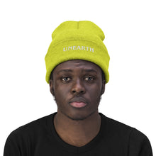Load image into Gallery viewer, Unearth White Logo Knit Beanie
