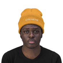 Load image into Gallery viewer, Unearth White Logo Knit Beanie