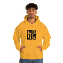 Load image into Gallery viewer, Lyons Den Productions Black Logo Unisex Heavy Blend™ Hooded Sweatshirt