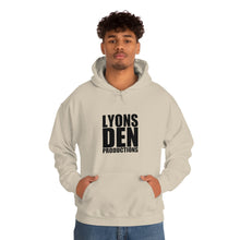 Load image into Gallery viewer, Lyons Den Productions Black Logo Unisex Heavy Blend™ Hooded Sweatshirt