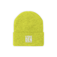 Load image into Gallery viewer, Lyons Den Productions White Logo Knit Beanie