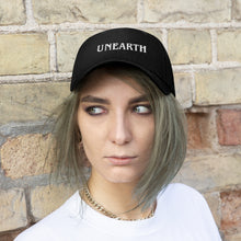 Load image into Gallery viewer, Unearth White Logo Unisex Twill Hat