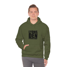 Load image into Gallery viewer, Lyons Den Productions Black Logo Unisex Heavy Blend™ Hooded Sweatshirt