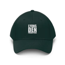 Load image into Gallery viewer, Lyons Den Productions White Logo Unisex Twill Hat