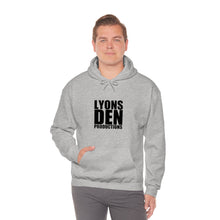 Load image into Gallery viewer, Lyons Den Productions Black Logo Unisex Heavy Blend™ Hooded Sweatshirt
