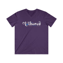 Load image into Gallery viewer, Tethered 2025 Fitted Logo V‑Neck Tee — Stylized Script Graphic T‑Shirt
