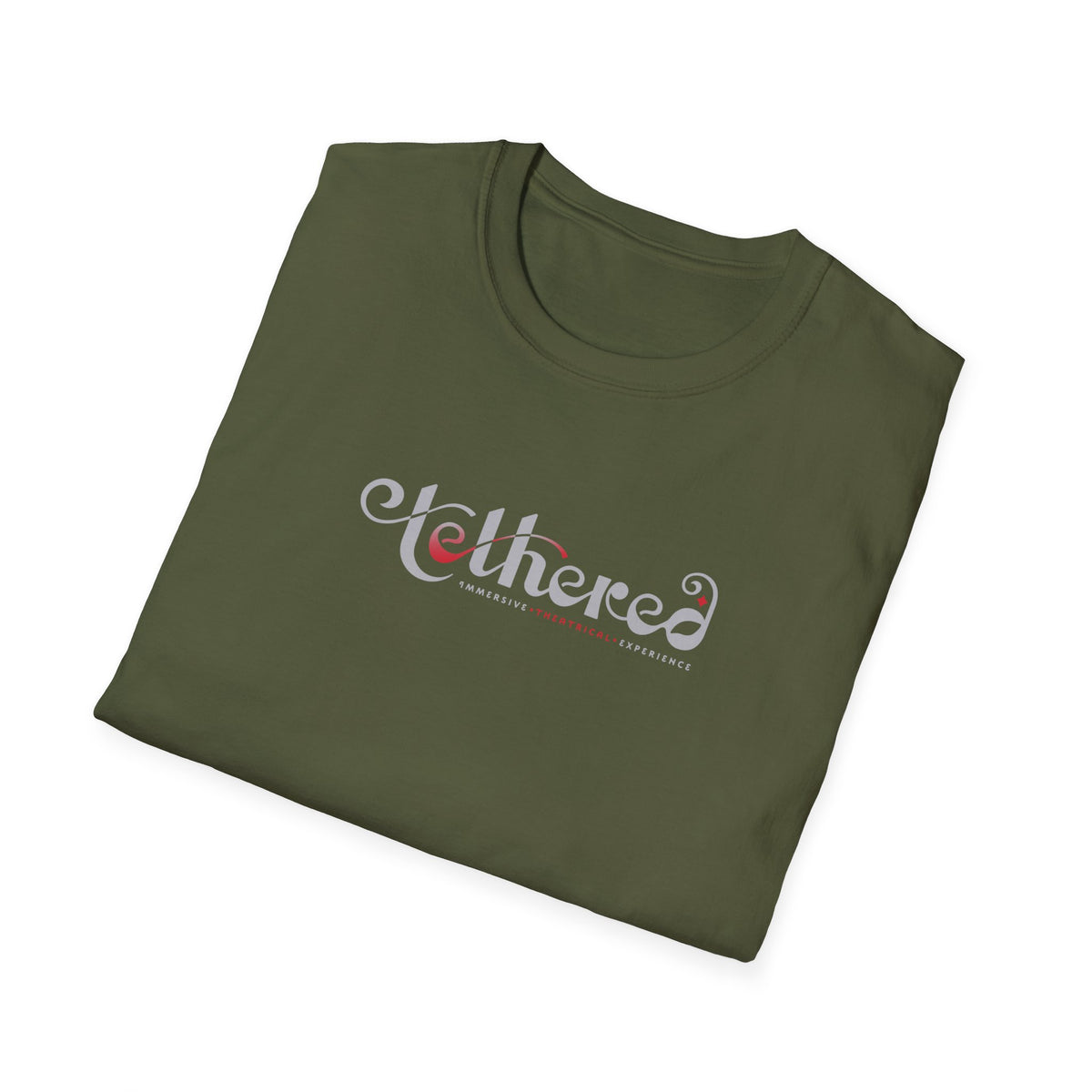 Tethered "White" Logo Unisex Softstyle T-Shirt