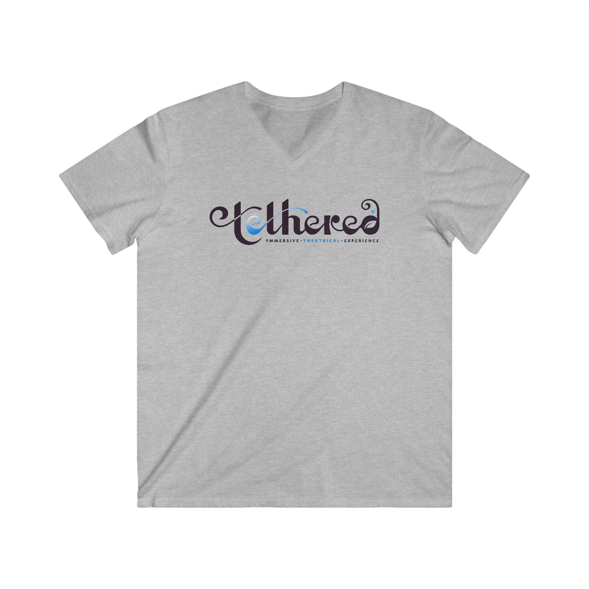 Tethered 2025 Fitted V-Neck T-Shirt – Stylized Script Logo Tee
