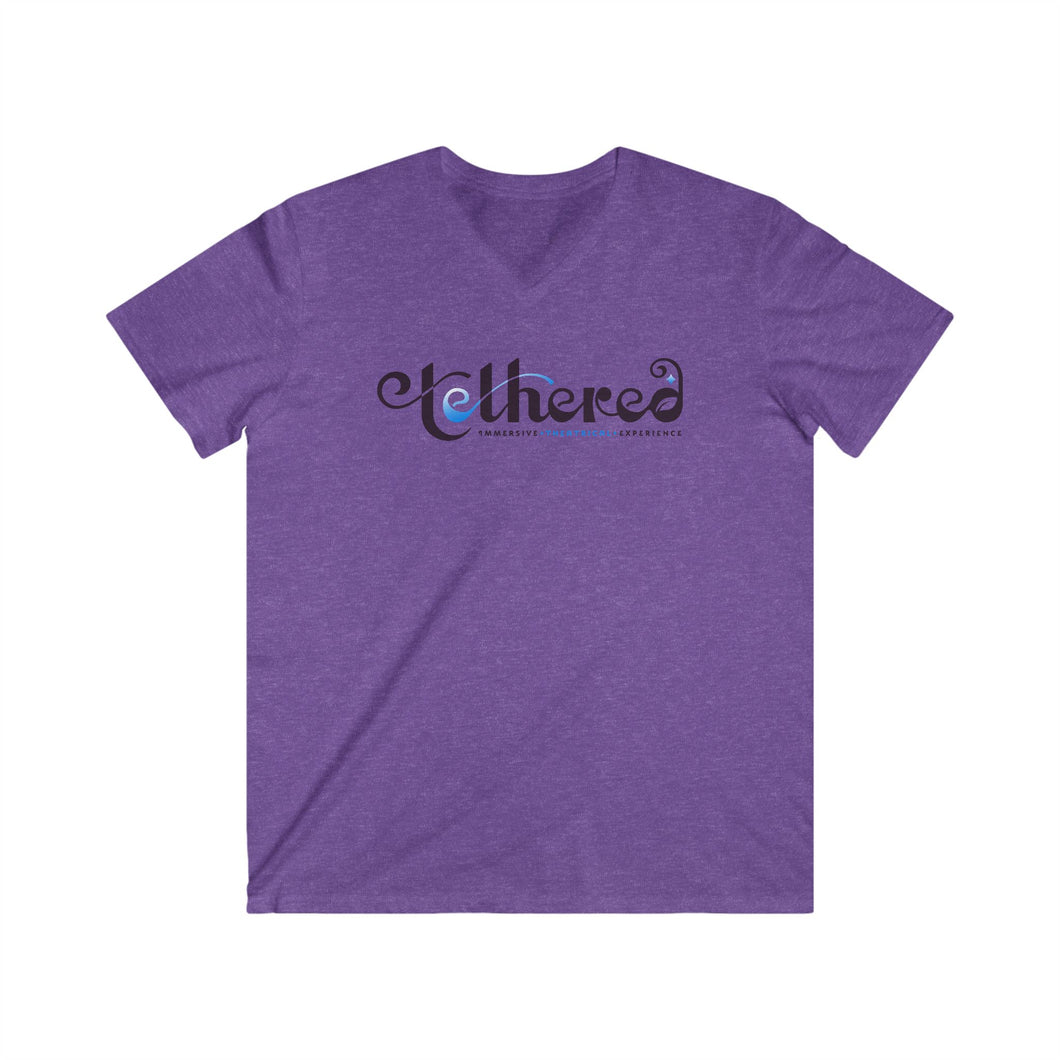 Tethered 2025 Fitted V-Neck T-Shirt – Stylized Script Logo Tee