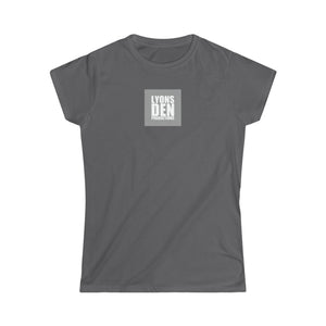 Lyons Den Productions "Gray" Logo Women's Softstyle Fitted Tee