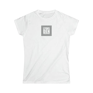 Lyons Den Productions "Gray" Logo Women's Softstyle Fitted Tee