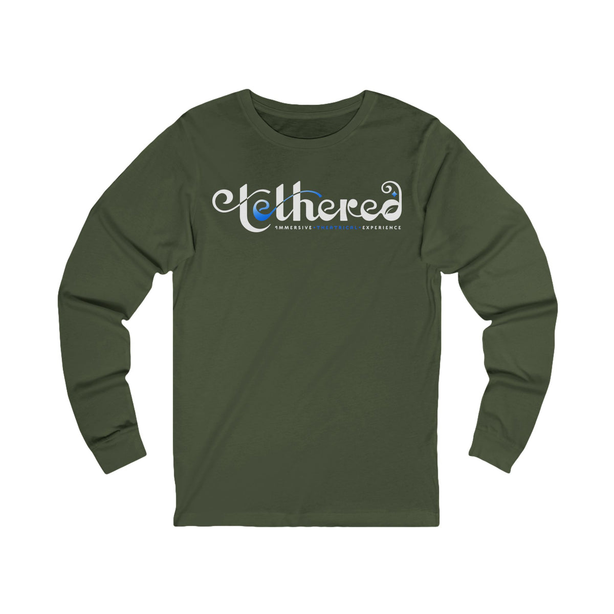 Tethered 2025 Unisex Long Sleeve Tee — Elegant Swirl Logo Shirt