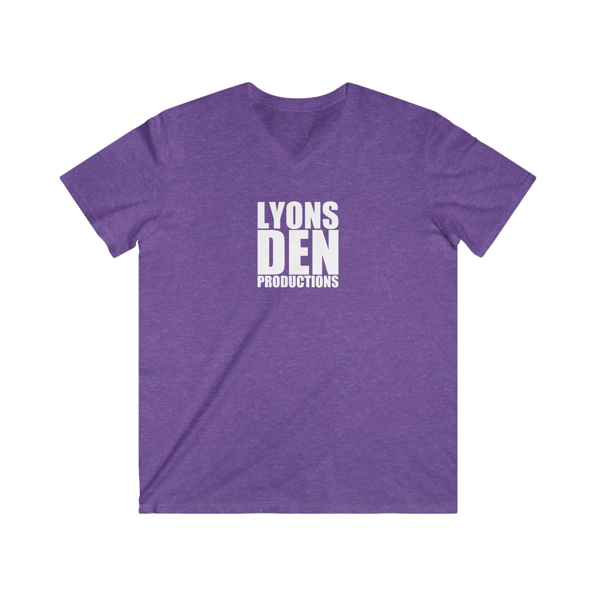 LDP "White" Logo V-Neck Tee — Lyons Den Productions Logo Shirt