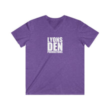 Load image into Gallery viewer, LDP &quot;White&quot; Logo V-Neck Tee — Lyons Den Productions Logo Shirt

