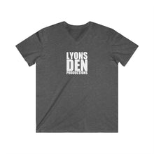 Load image into Gallery viewer, LDP &quot;White&quot; Logo V-Neck Tee — Lyons Den Productions Logo Shirt
