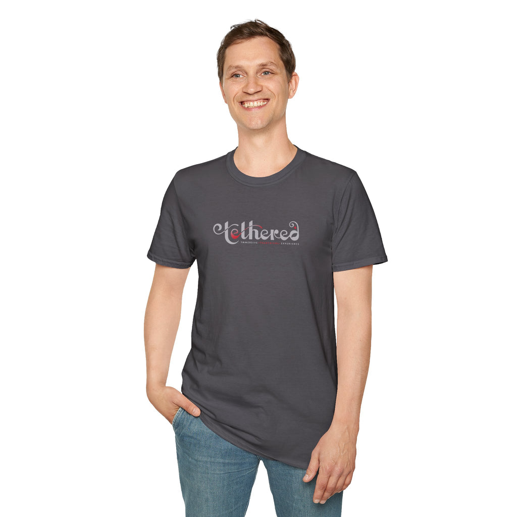Tethered "White" Logo Unisex Softstyle T-Shirt