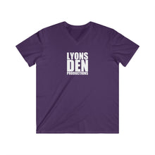 Load image into Gallery viewer, LDP &quot;White&quot; Logo V-Neck Tee — Lyons Den Productions Logo Shirt
