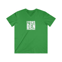 Load image into Gallery viewer, LDP &quot;White&quot; Logo V-Neck Tee — Lyons Den Productions Logo Shirt
