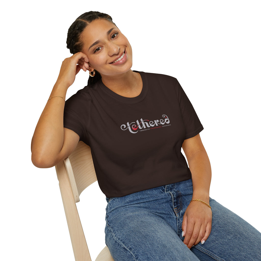 Tethered "White" Logo Unisex Softstyle T-Shirt