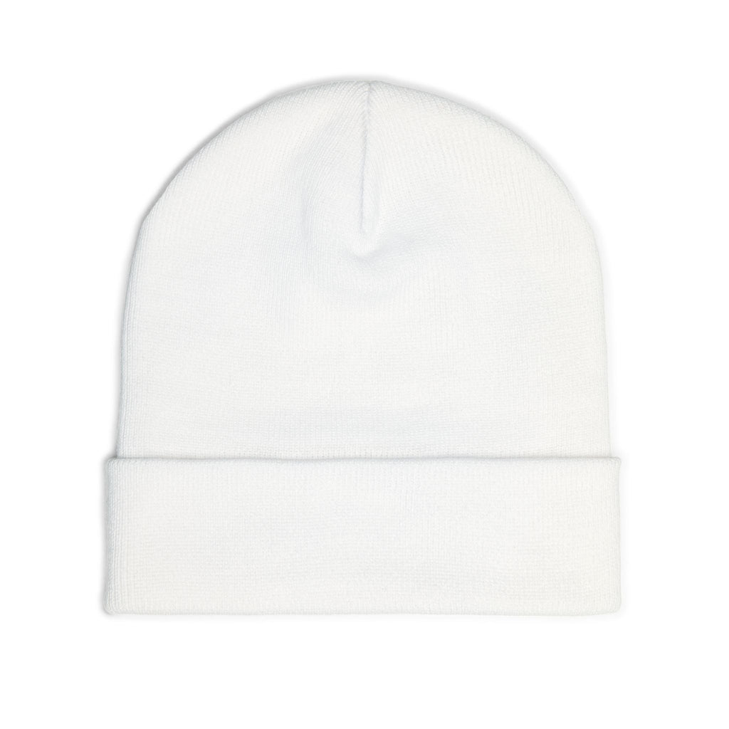 Embroidered Tethered 2025 Knit Beanie — Cozy Winter Hat with Script Embroidery