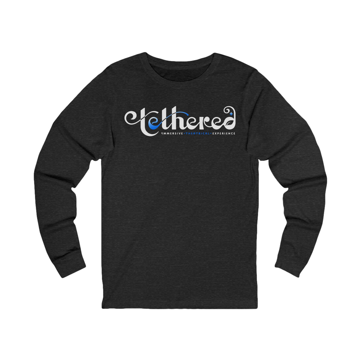 Tethered 2025 Unisex Long Sleeve Tee — Elegant Swirl Logo Shirt