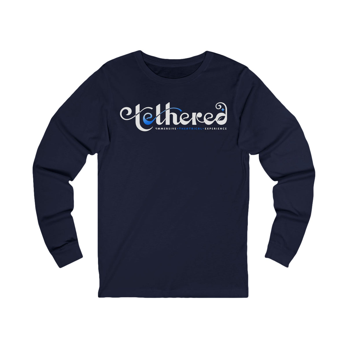 Tethered 2025 Unisex Long Sleeve Tee — Elegant Swirl Logo Shirt