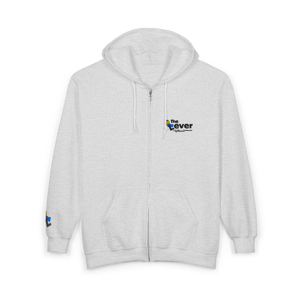 "The Lever" Zip Hoodie with Embroidered Chest & Sleeve Design