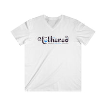 Load image into Gallery viewer, Tethered 2025 Fitted V-Neck T-Shirt – Stylized Script Logo Tee

