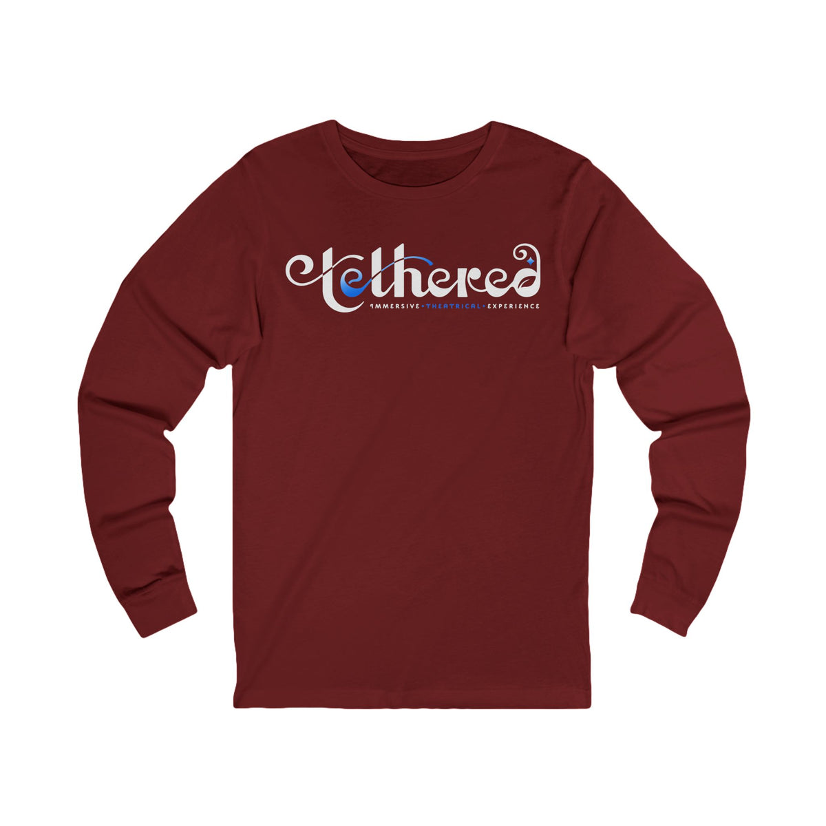 Tethered 2025 Unisex Long Sleeve Tee — Elegant Swirl Logo Shirt