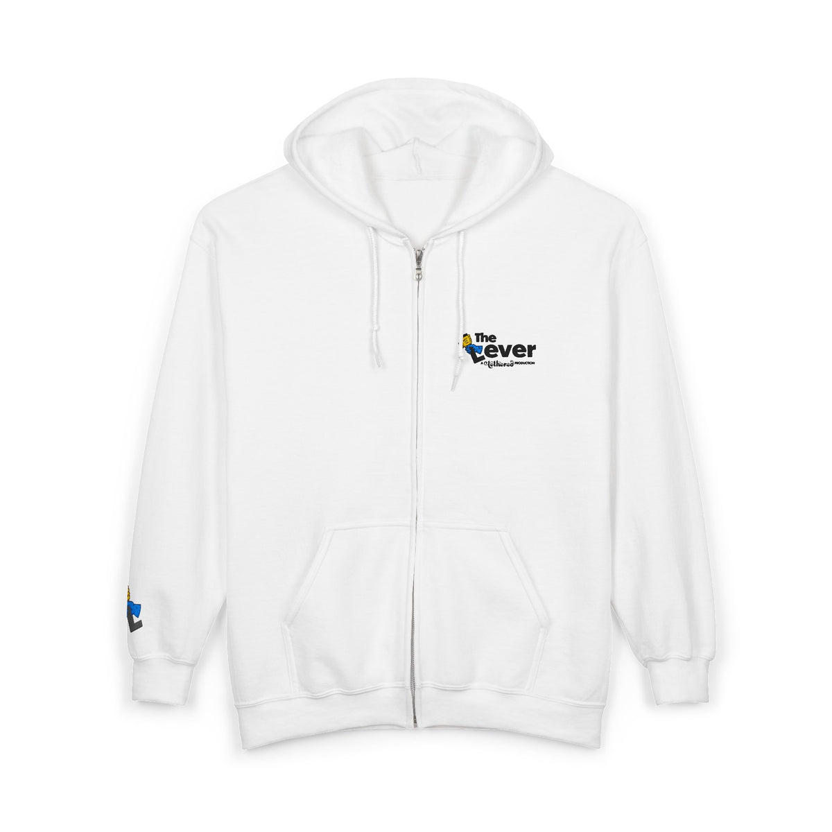 "The Lever" Zip Hoodie with Embroidered Chest & Sleeve Design