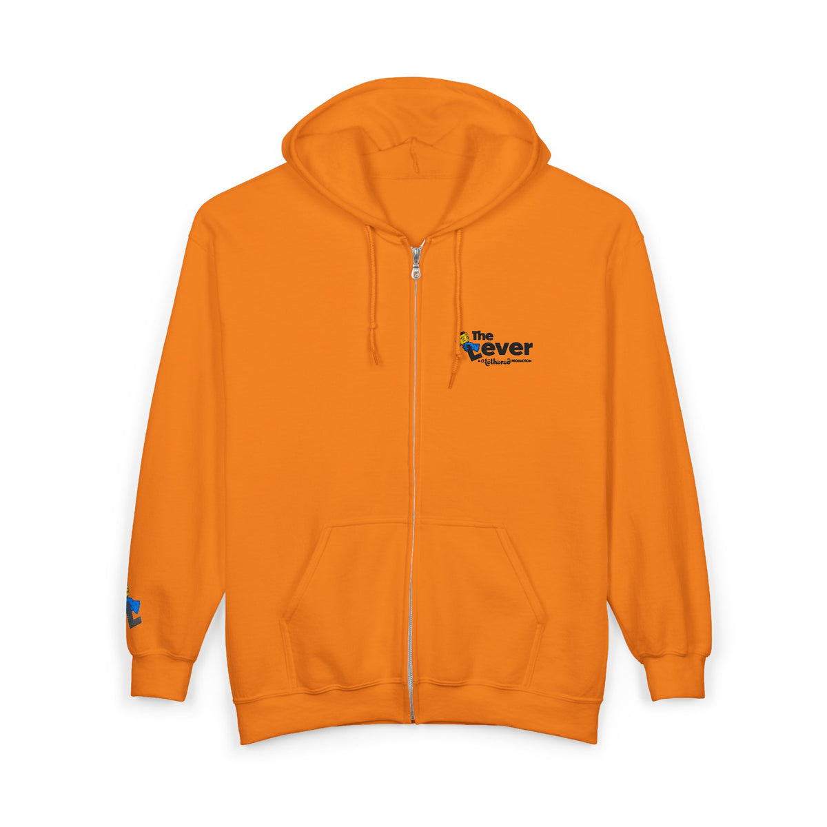 "The Lever" Zip Hoodie with Embroidered Chest & Sleeve Design