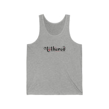 Load image into Gallery viewer, Tethered &quot;Black&quot; Logo Unisex Jersey Tank
