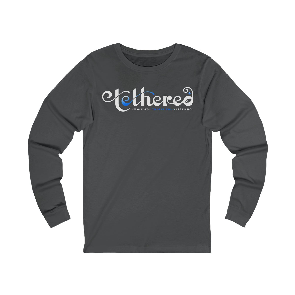 Tethered 2025 Unisex Long Sleeve Tee — Elegant Swirl Logo Shirt