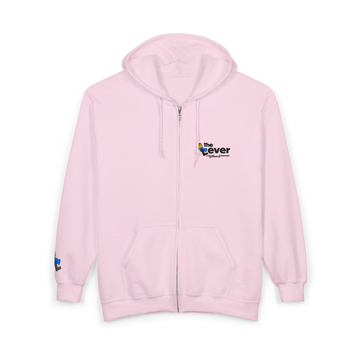 "The Lever" Zip Hoodie with Embroidered Chest & Sleeve Design