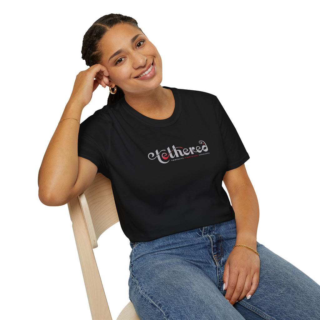 Tethered "White" Logo Unisex Softstyle T-Shirt